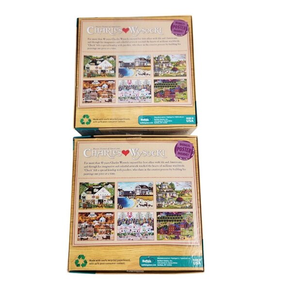 Charles Wysocki Puzzle Peppercricket Farms and Love 1000 Piece Puzzle Lot - Picture 5 of 6